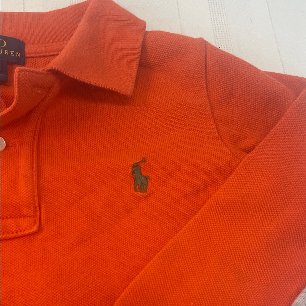 Polo Ralph Lauren Orange Shirt and Gray Pants Set size 2T - Picture 9 of 12